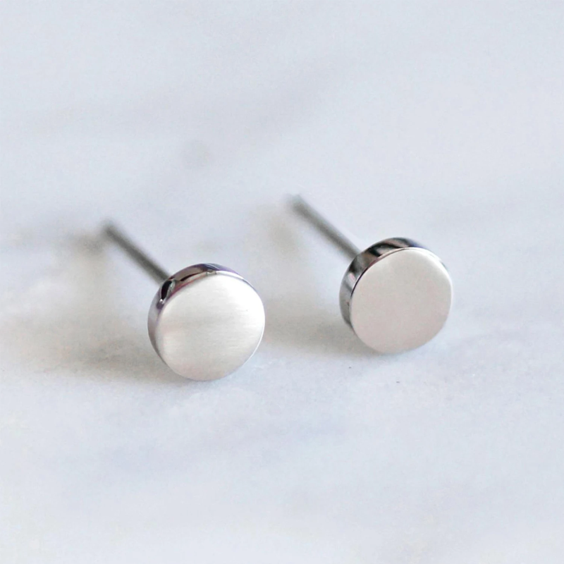 Surgical Steel Classic Round Earring Studs