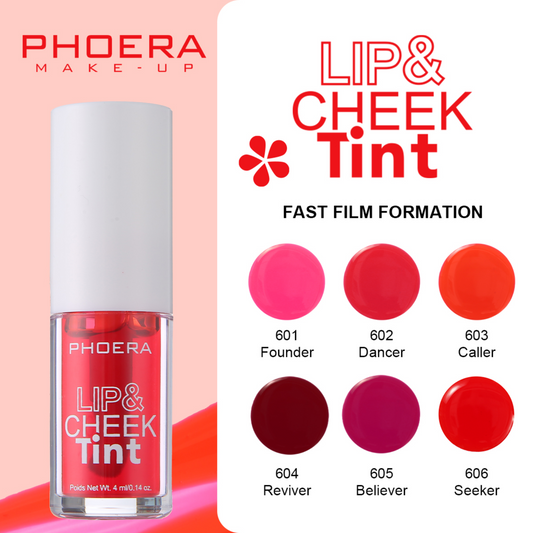 PHOERA Lip & Cheek Tint Stain Matte Finish