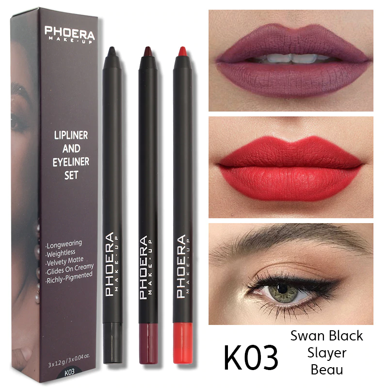 Matte Lip Liner & Eyeliner Kit