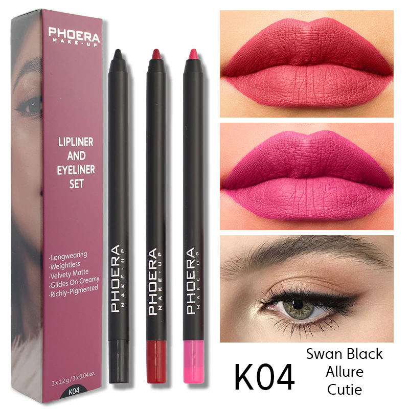 Matte Lip Liner & Eyeliner Kit