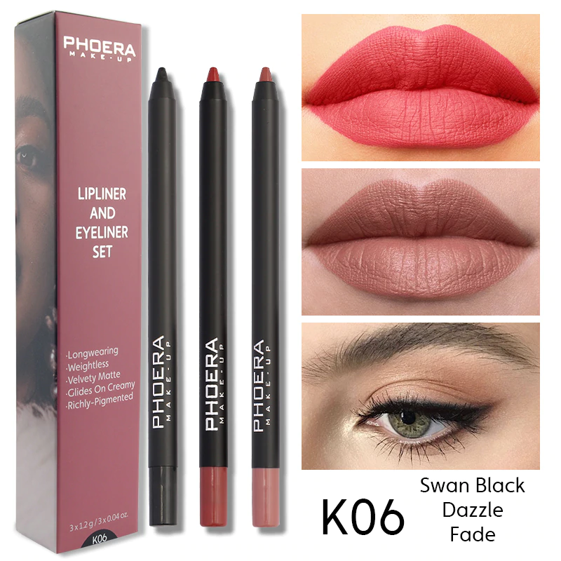 Matte Lip Liner & Eyeliner Kit